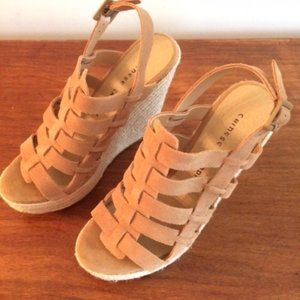 Suede Sandal Wedge Shoes by Chinese Laundry
